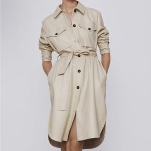 Zara- long faux leather